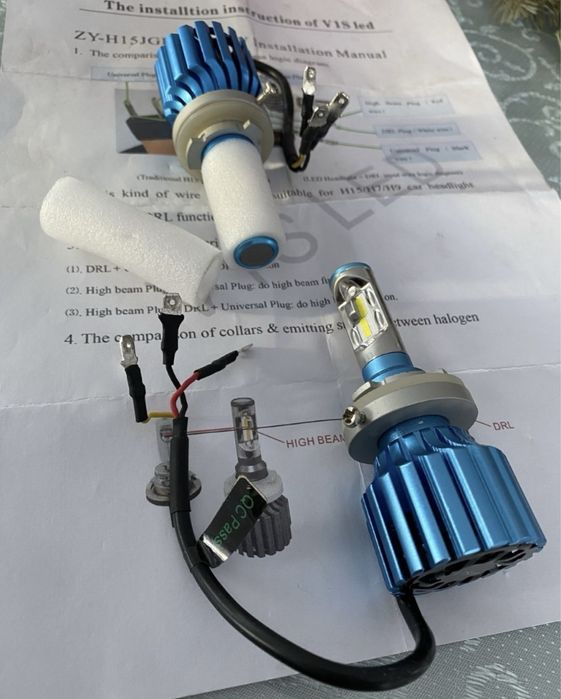 Set 2 becuri h15 DRL vw audi skoda mercedes