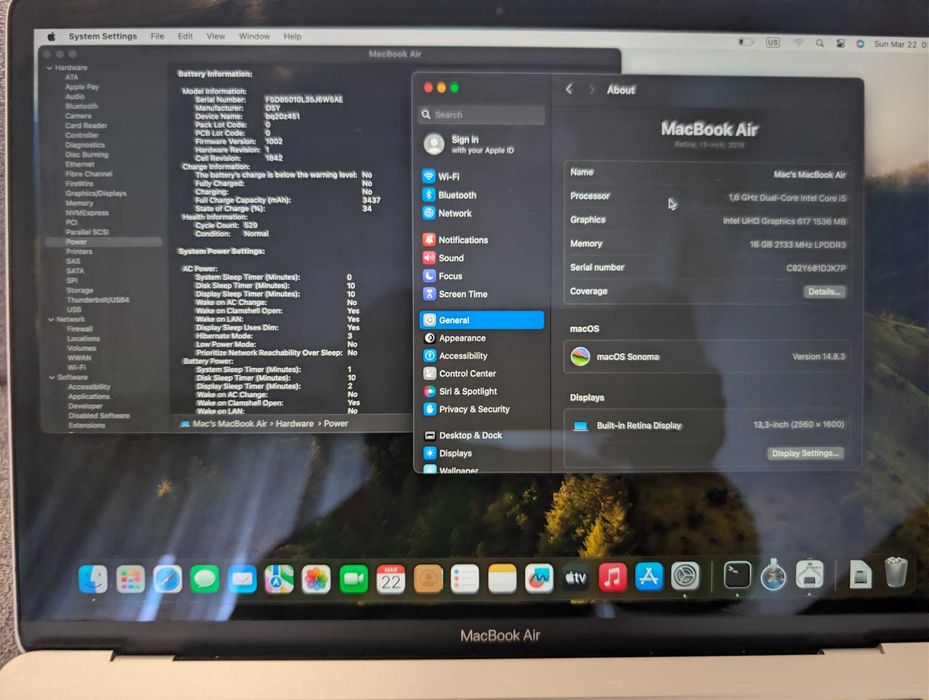 Macbook Air Retina 2018 i5 16gb 128ssd
