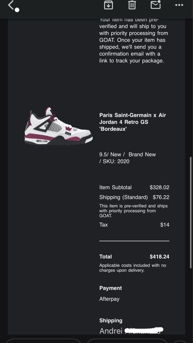 Jordan 4 PSG cu factura