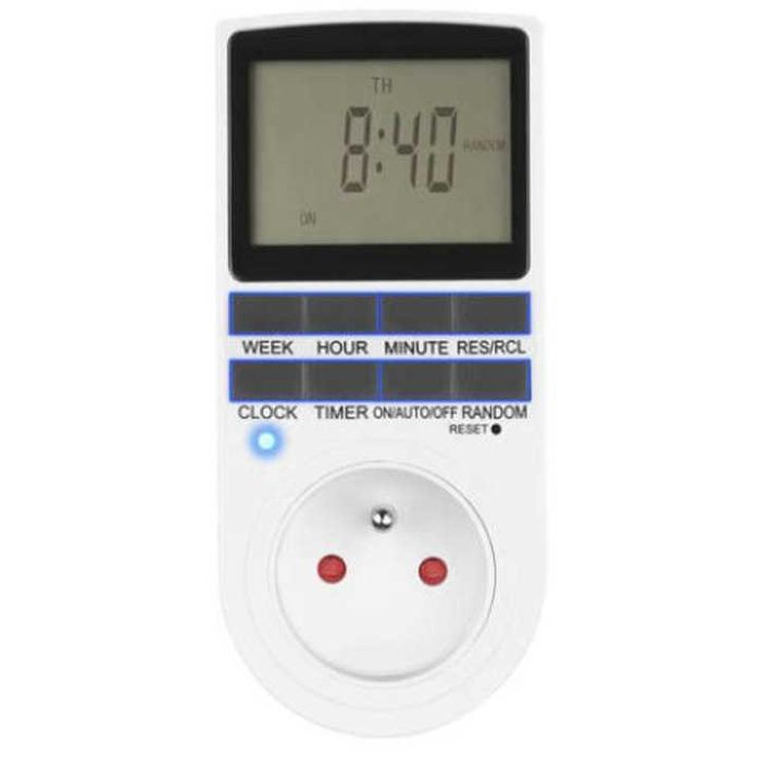 Priza programabila digital cu display LCD, 16A