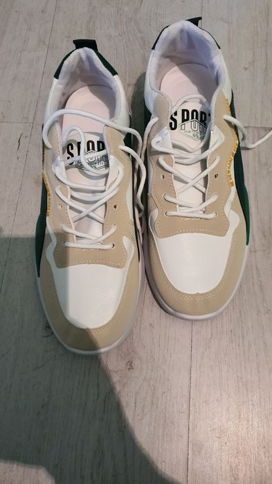 Мъжки Обувки Сникърси Спортни Елегантни кецове бяло бежово есенни 43