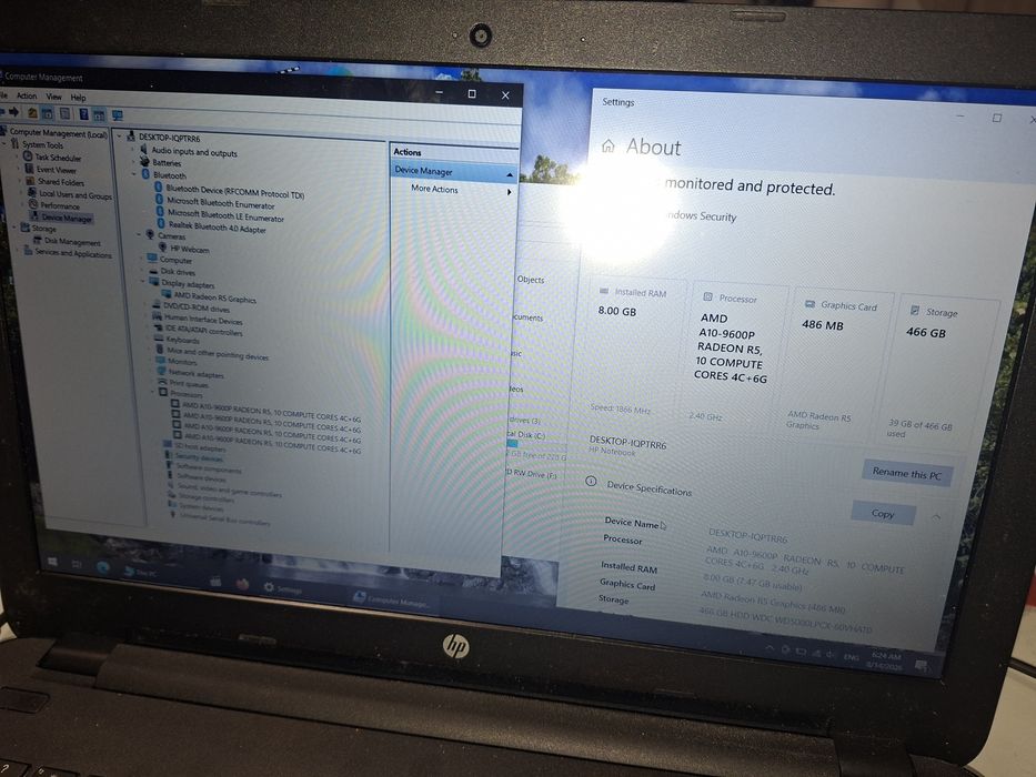 HP 15 cu AMD A10 ( Radeon R5 ), 8 gb ram, display Full HD, Bluetooth, Office 360