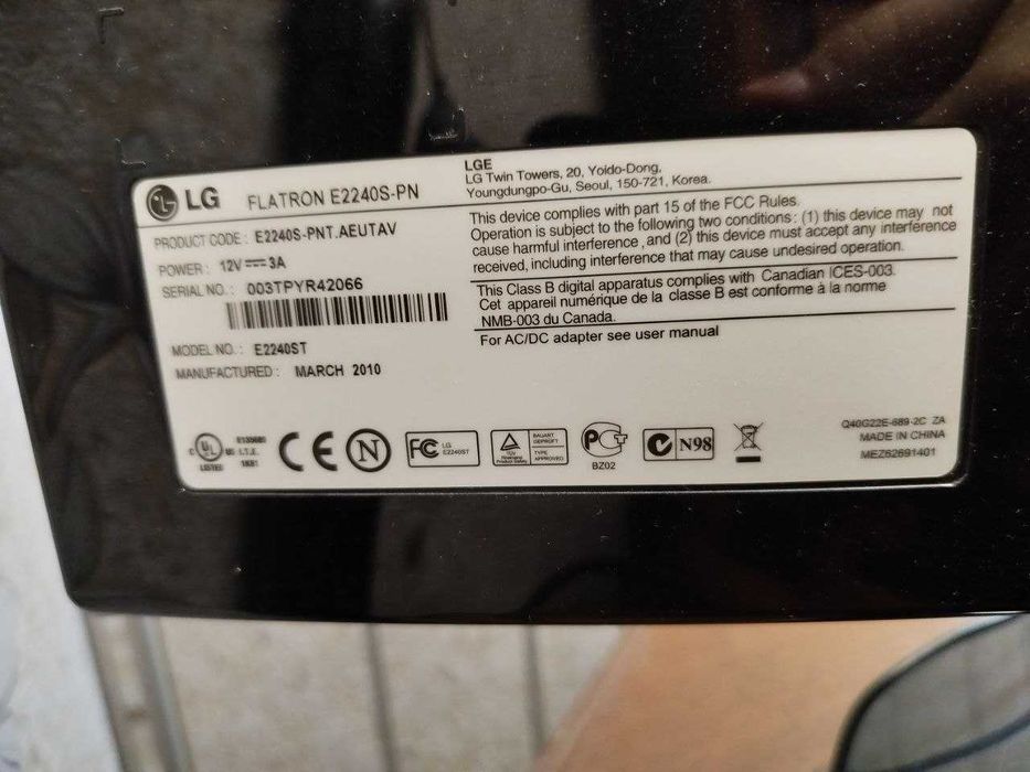 монитор LG 60гц 21.5 дюймов