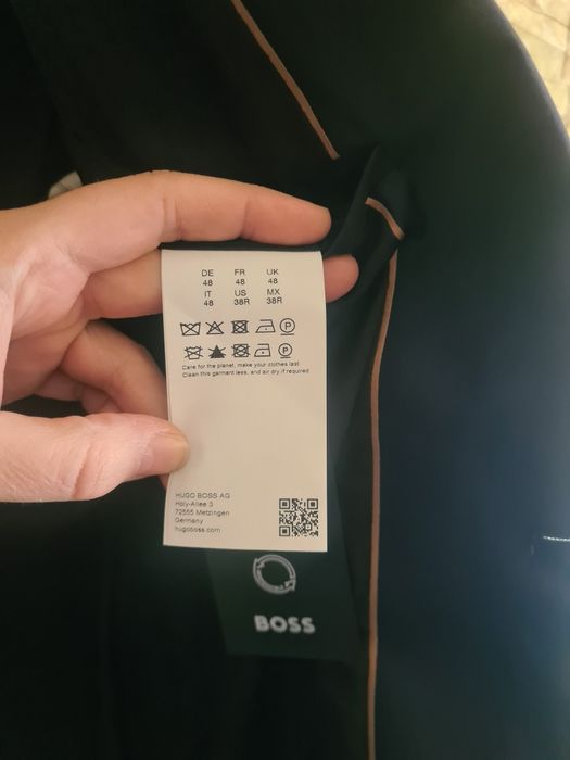 Вълнено сако Hugo Boss в тъмносиньо 50469171 Нов Модел 2024