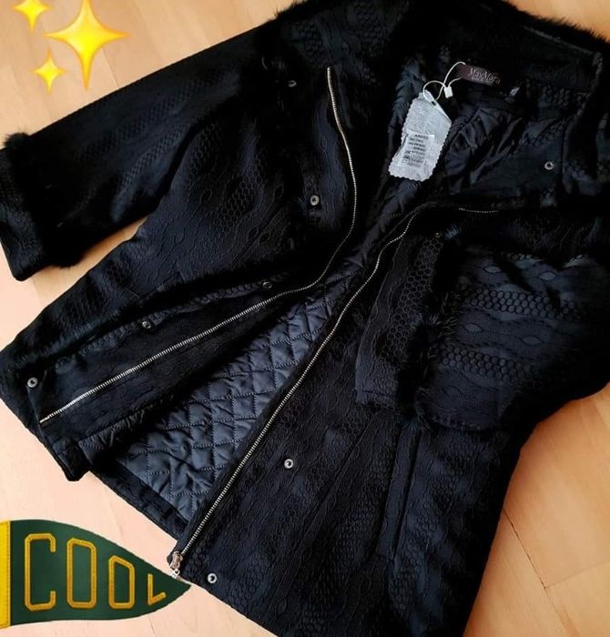 Jacheta sezonul rece Max Mara,insertii blanita naturala, import Italia