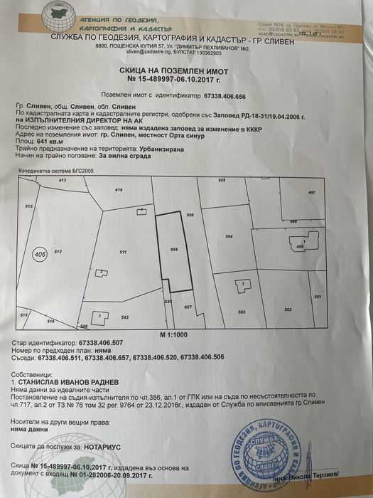 Продава се Парцел в Сливен, в.з. Сливен - 640 кв.м за 28 €/кв.м - Снимка #3