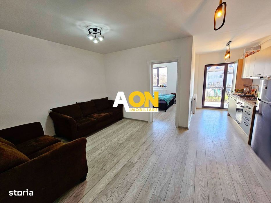 Apartament 2 camere, mobilat, utilat, et. 1, parcare proprie, bloc nou