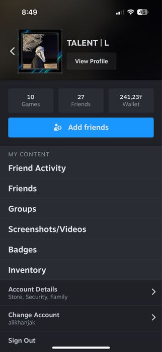 аккаунт steamс играми