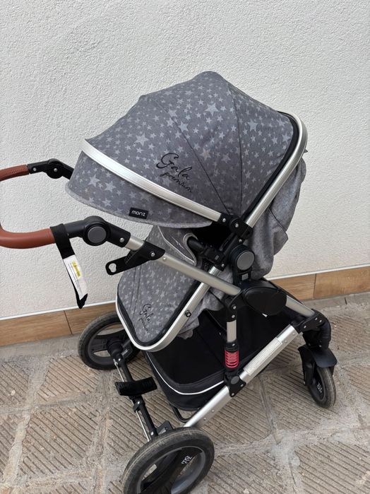 Комбинирана бебешка количка 3в1 Moni gala premium, stars