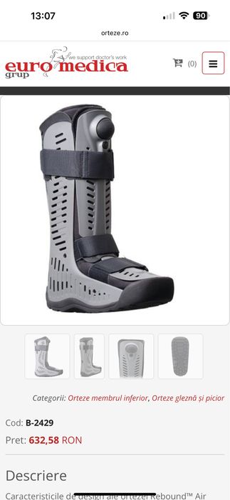 Orteză de gleznă picior Rebound XS 33-36