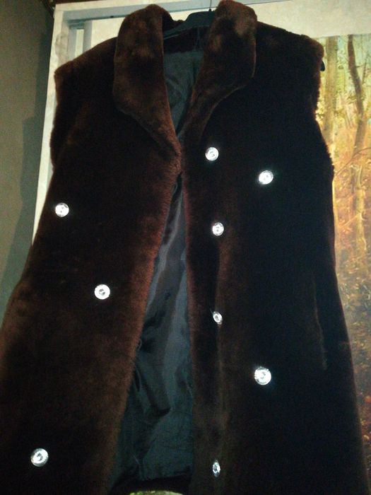 Vestă blana naturală f călduroasă