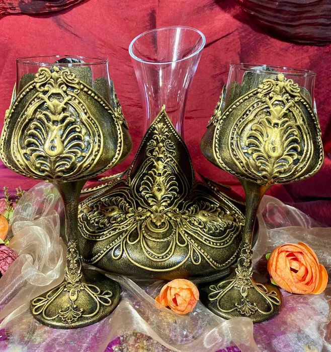 Декантер с две чаши в сребро