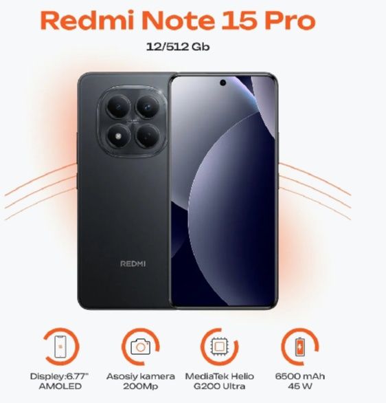 Смартфон Xiaomi Redmi Note 15 Pro 12/512