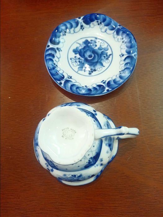 Чайная пара Гжель