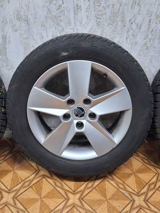 Set jante aliaj 5x112 r16 cu anvelope iarna 205 55 16