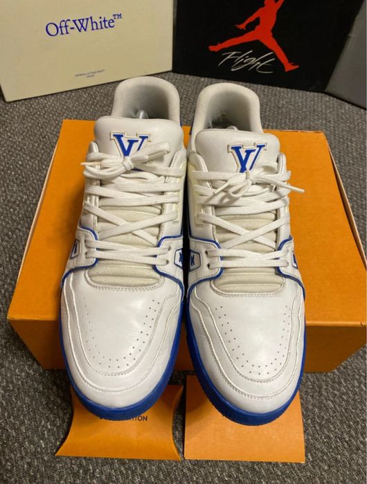 Louis Vuitton Trainer low White Blue mărime 44