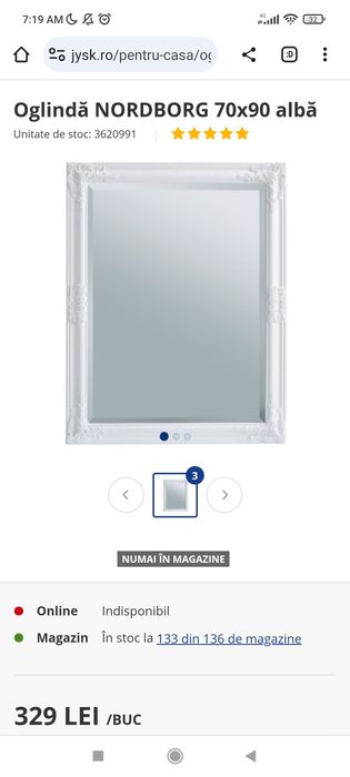 Oglinda NORDBORG JYSK 70*90cm NOU