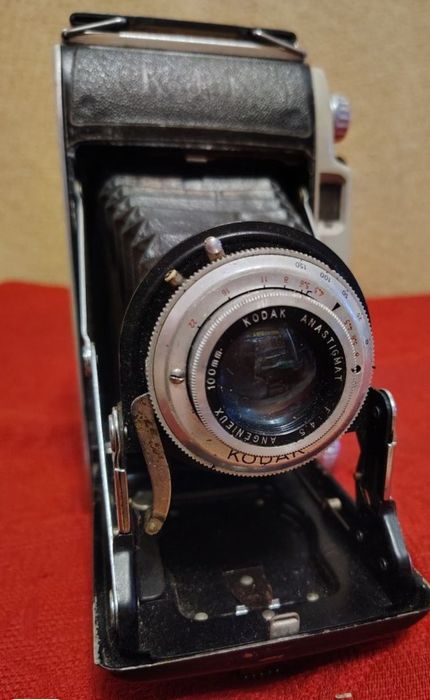 Aparat foto cu burduf vechi superb Kodak Lumiere Royer
