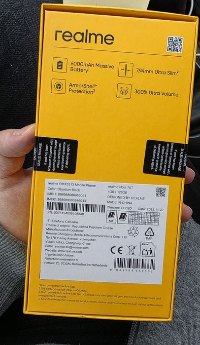 Чисто нов телефон realme Note 70T