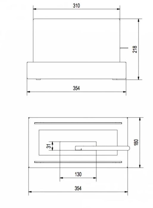 Șemineu de masă Kratki Hotel S, cu bioetanol