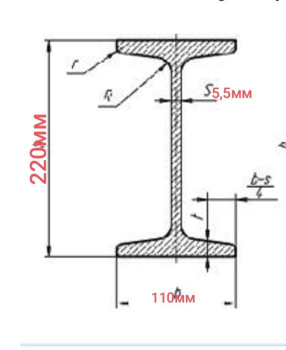 Балка двутавровая Б22. ГОСТ СССР.