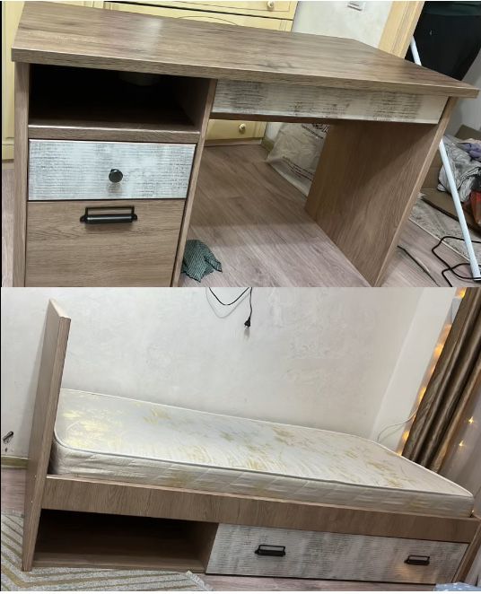 Тосек матрасымен столымен