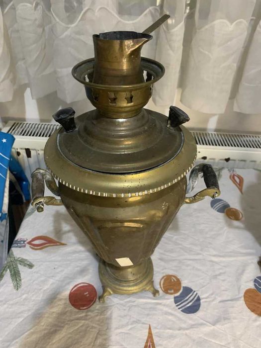 Samovar cu ibric turcesc din cupru