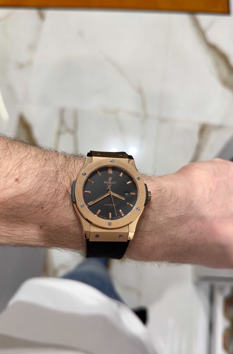 hb classic fusion 42mm gold automatic