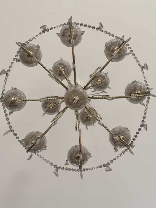 Продается люстра с хрустальными подвесами б/у