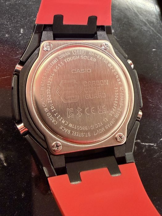 Casio G-Shock GA-B2100 Red Edition , Solar-Bluetooth .чисто нов