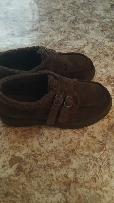 Лоферы замша женские