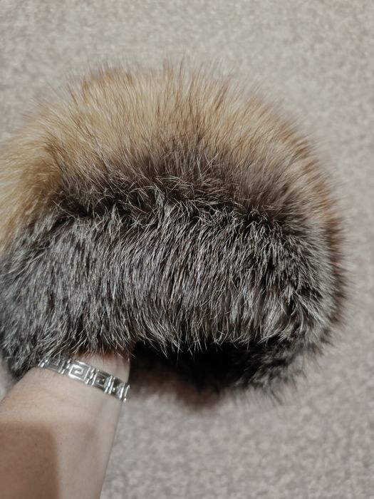 шапка, лиса, теплая , лёгкая