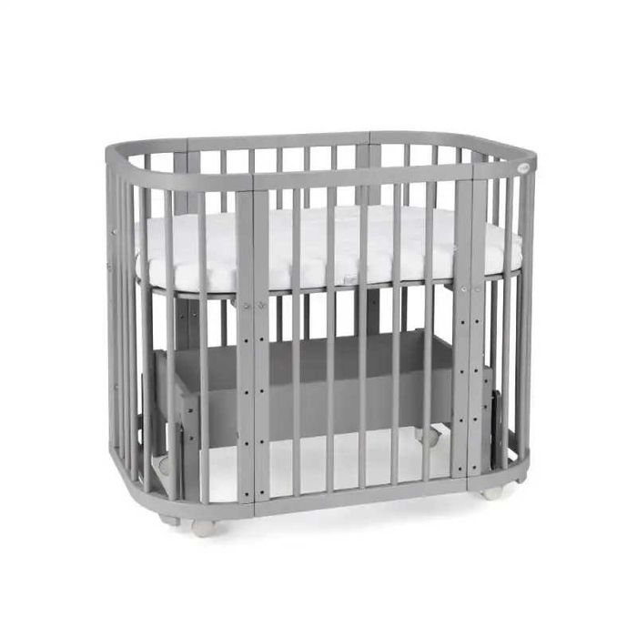 Кошара за Бебе, Детско Легло Смарт 5в1 и Матрак - Цвят Сив