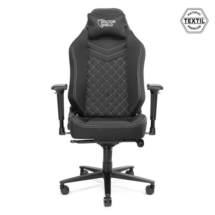 Scaun Gaming Dr.Shield Capsule Textil, Rezistenta 200 KG - Negru