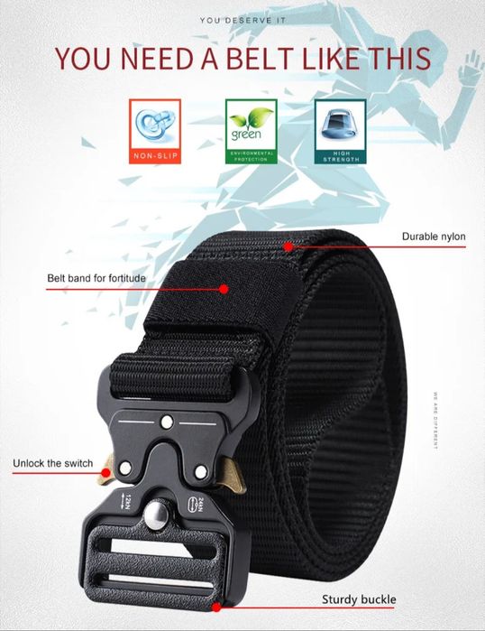 Centura curea tactica 120cm (doar verde)