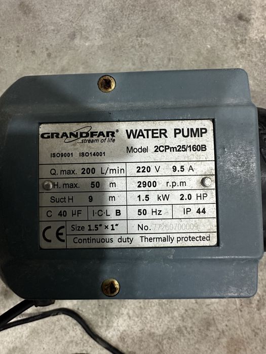 Насос для воды grandfar