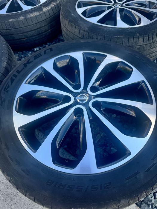 Jante originale Nissan Qashqai J10 R18 + anvelope vară Falken 215/55 R18 DOT 2022, 80% profil