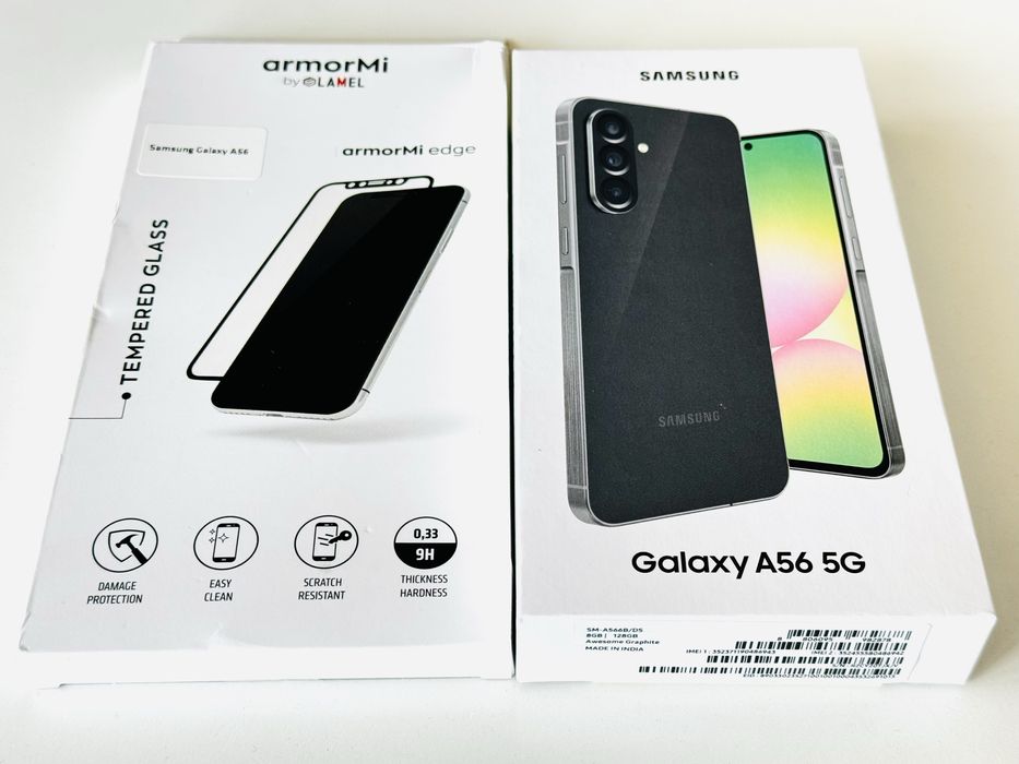 НОВ! Samsung A56 5G 128GB Graphite Гаранция 1 година