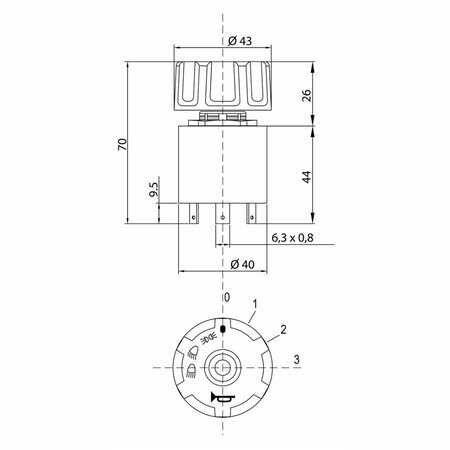 Comutator lumini si claxon tractor 12V 4 positii IMEL tractor