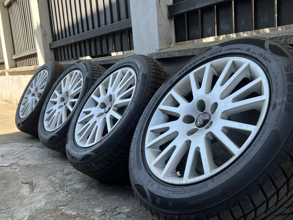 Джанти  за Ауди 5х112 17 със зимни гуми 225 55 17