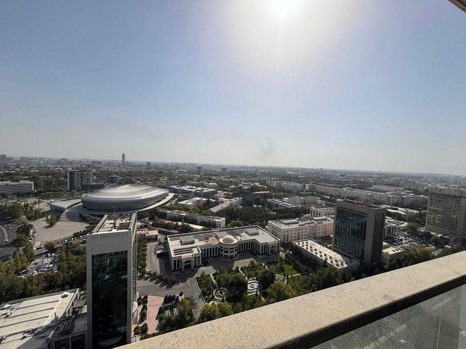 Ташкент Сити ЖК Nest One 3-комн 12/51 74 м² коробка вид на Хумо Арена