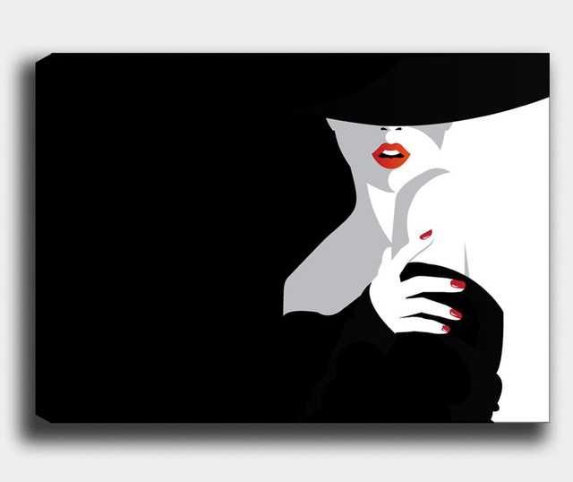 Пано "Lady in black" 60x40см