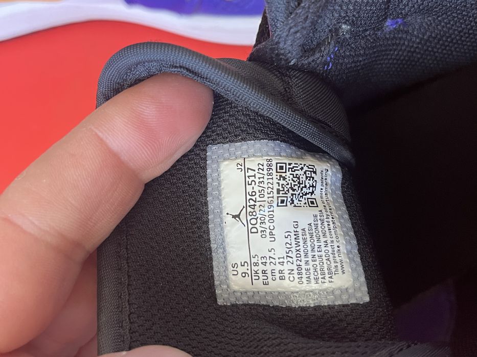 Jordan 1 Mid LA Lakers 43 номер / Оригинал