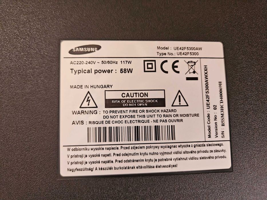 ТВ Samsung UE42F5300AW 106,7 см (42") Full HD Smart TV Wi-Fi Черен