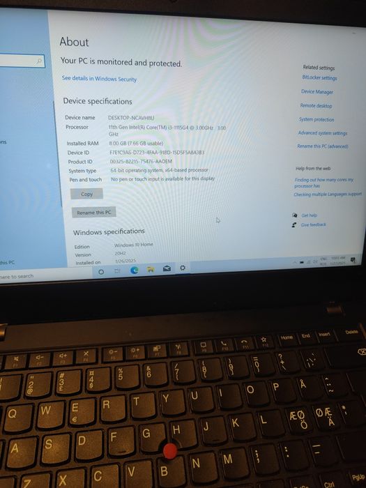 Lenovo Thinkpad L14 gen2 i3 11th ram 8gb DDR4 SSDM2 250gb baterie tine