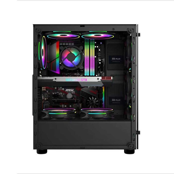Компютър Ryzen 5 3600 ,16 GB DDR4 ,GTX 1070TI 8GB ,1-TB диск ,RGB Нов