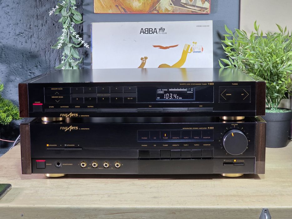 Sistem audio FINEARTS, amplificator A-903, radio tuner T-903, hi-end , varf de serie,hifi stereo, impecabile