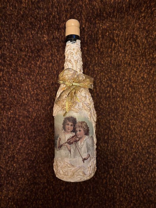 Декупаж с бутилка --
