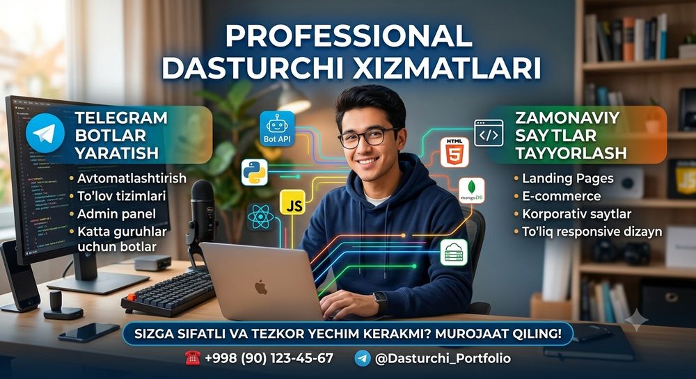 It hizmatlar telegram bot va harhil turdagi saytlar