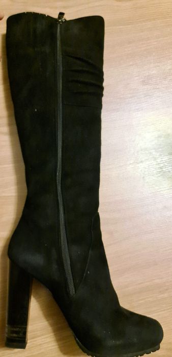 Сапоги зимние замша Италия